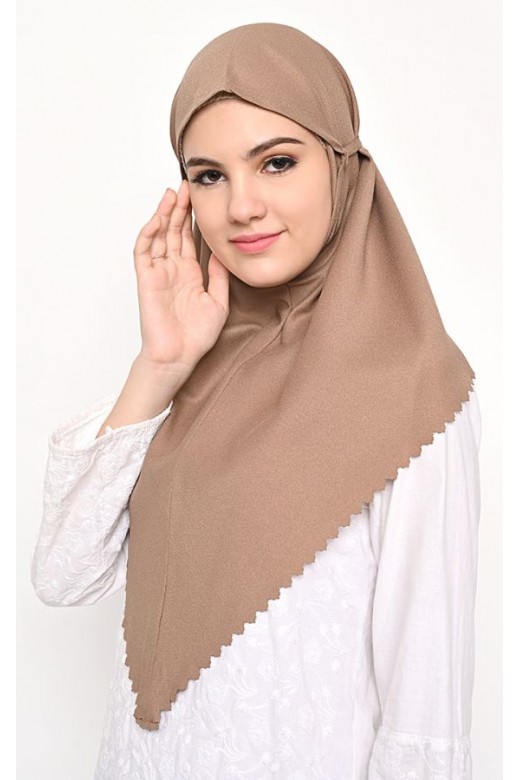 Bergo Sameera Hijab Instant Lasercut Mocca